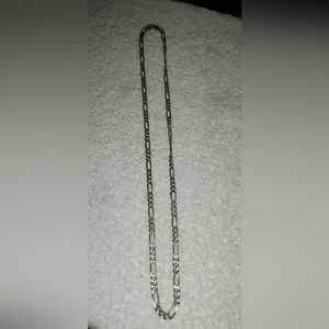 Sterling Silver 925 Chain Figaro Necklace 24”